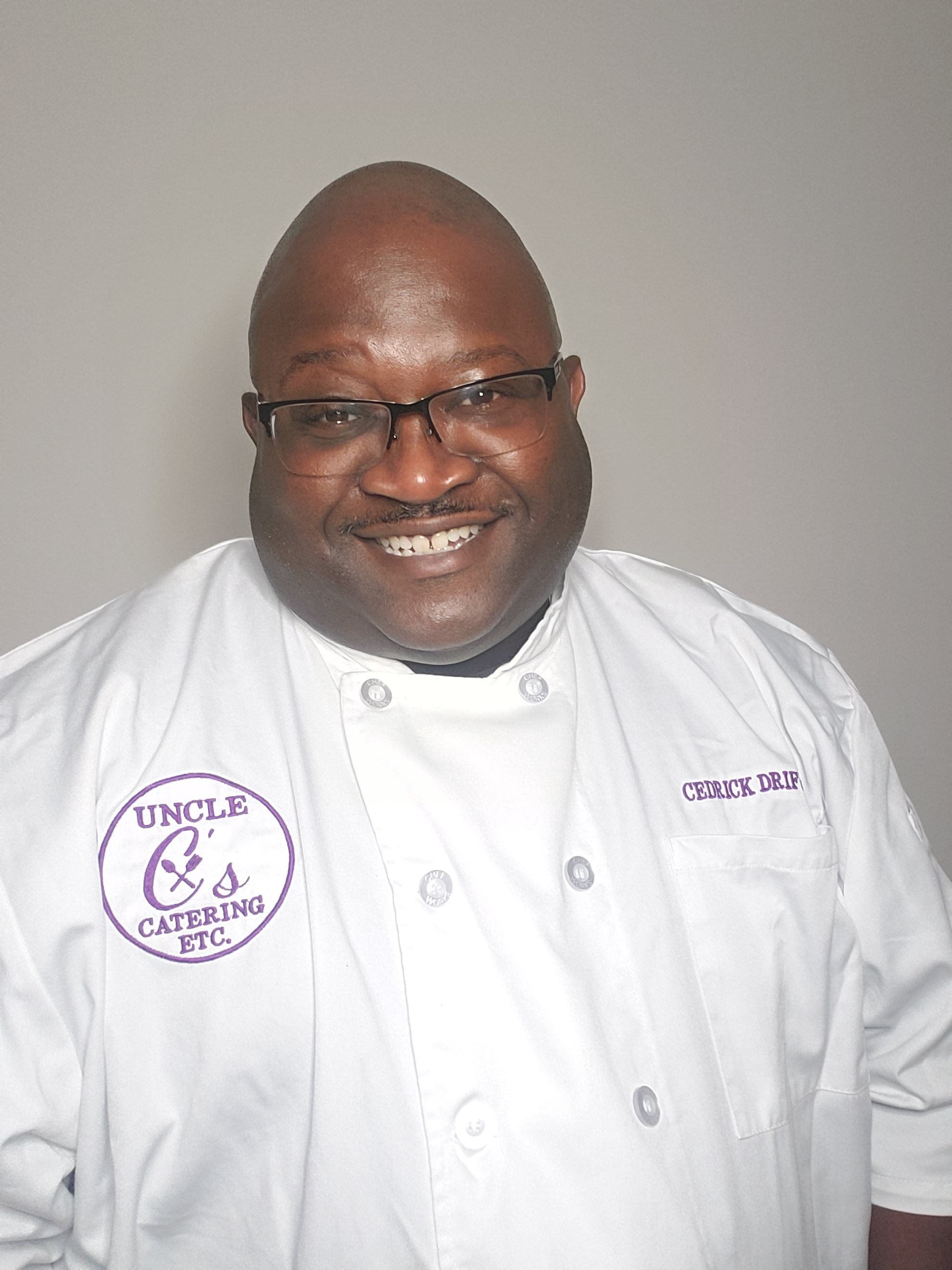 Picture of Cedrick Driffin, owner of Uncle C's Catering.